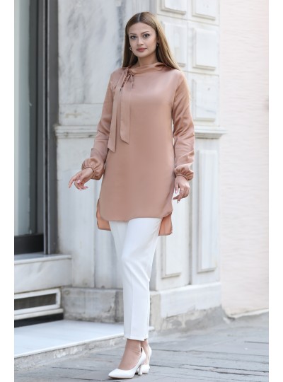 Trend Tesettür Tunik - Camel